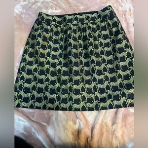 crown and ivy gold and black zebra mini skirt